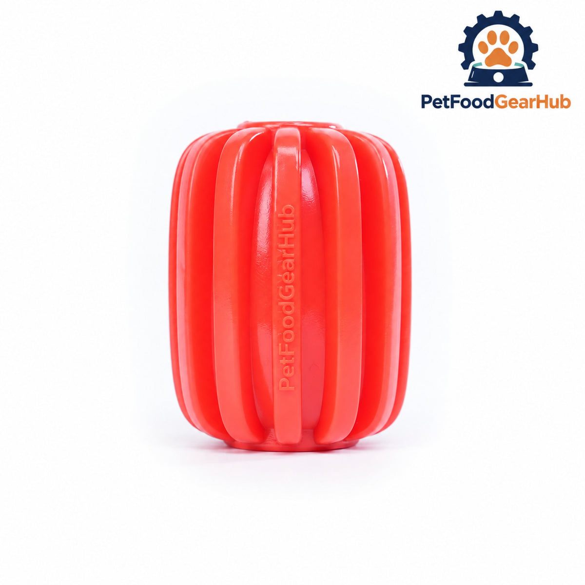 PetFoodGearHub TPR Dog Treat-Dispensing Chew Toy - Red treat dispenser