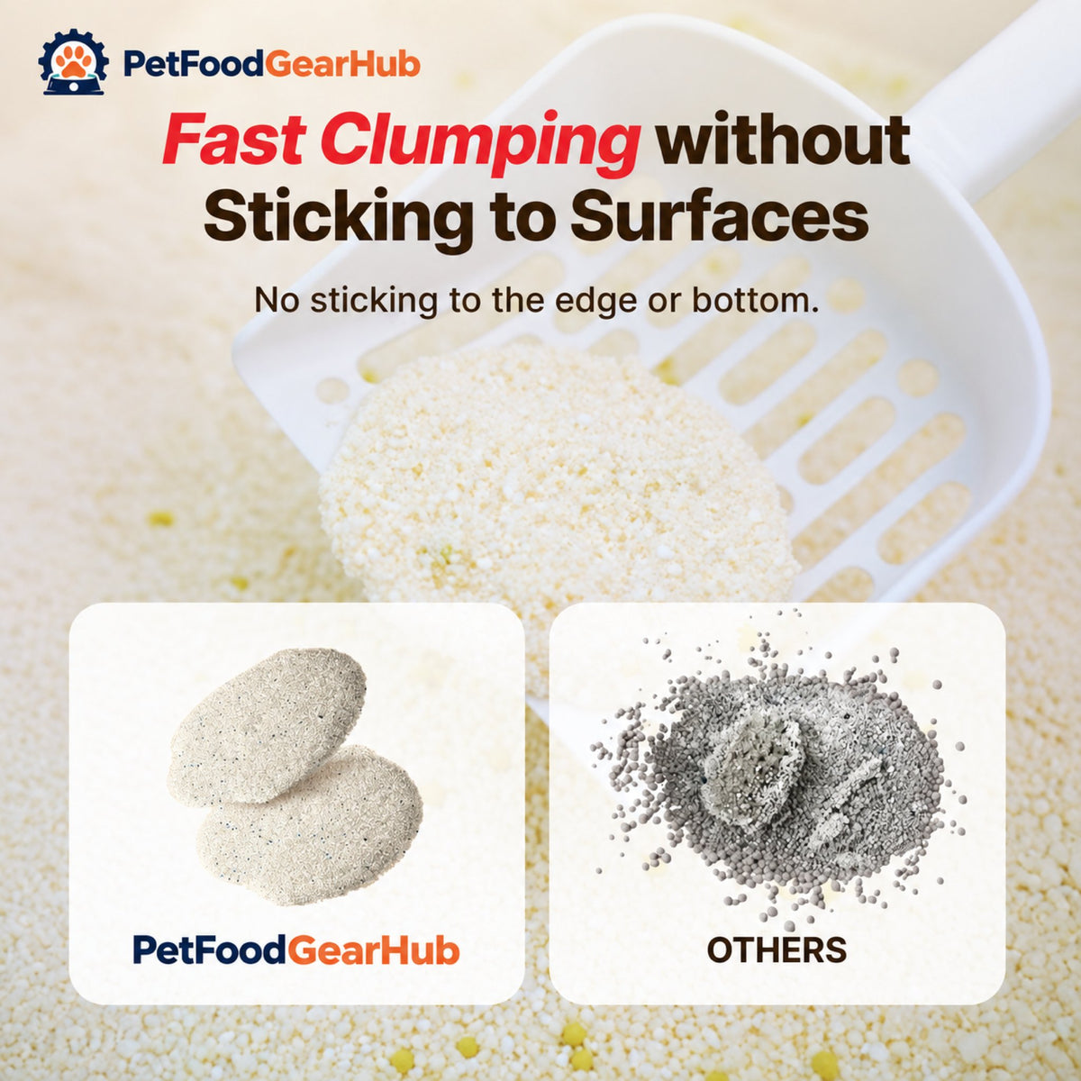 PetFoodGearHub Clumping Cassava and Corn Cat Litter - Product detail view 4