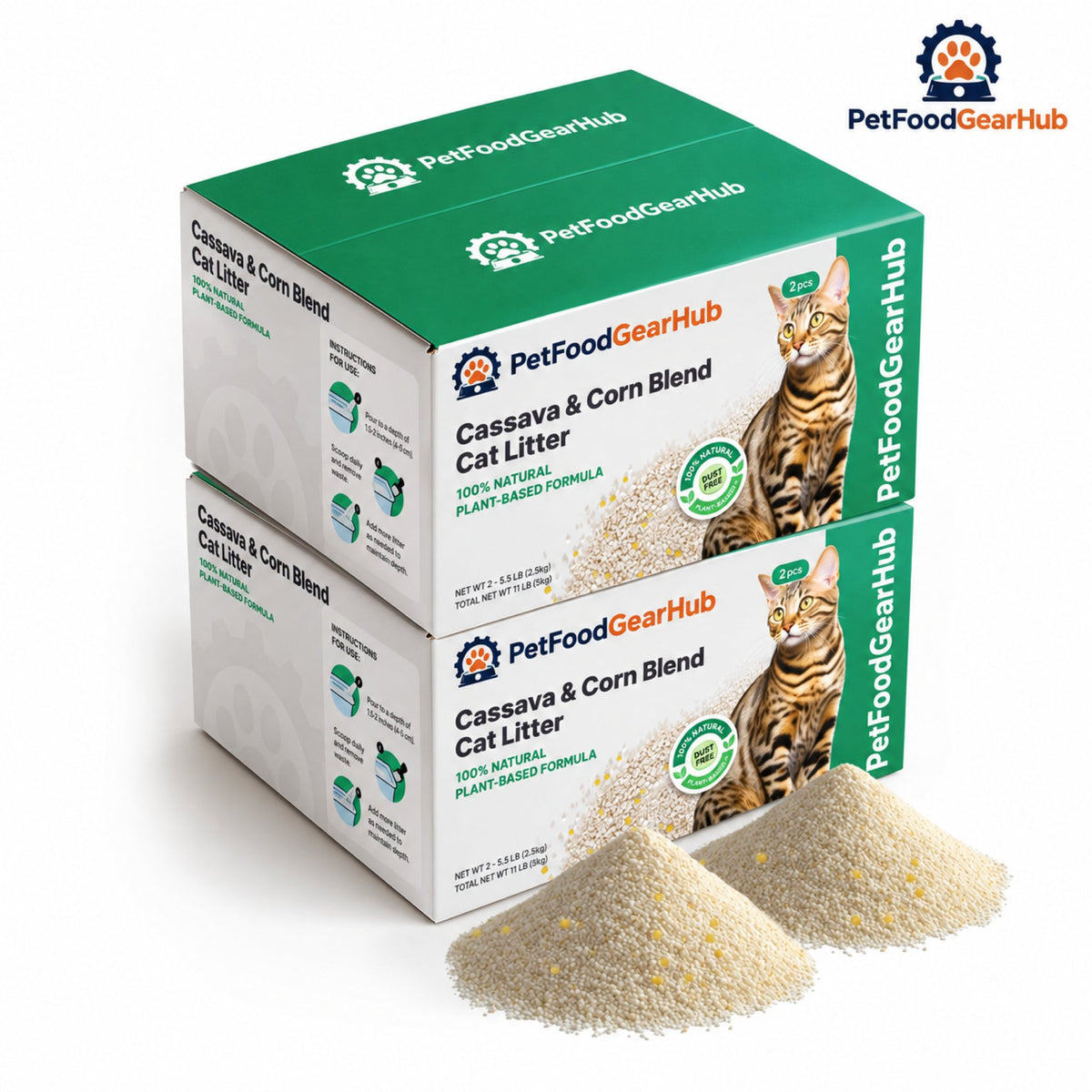 PetFoodGearHub Clumping Cassava and Corn Cat Litter - Product detail view 9