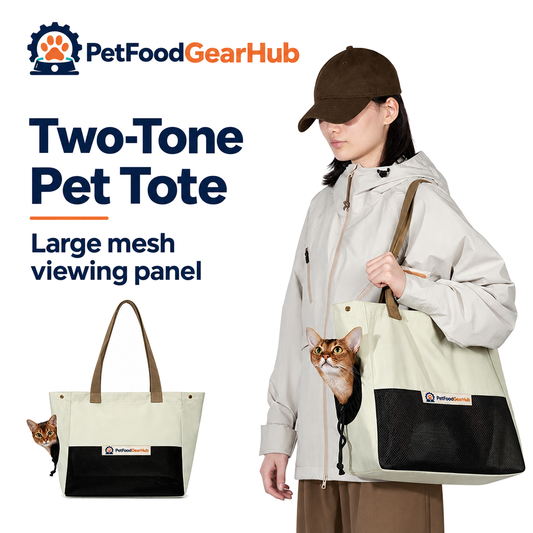 PetFoodGearHub Two-Tone Pet Tote Carrier - Two-Tone Pet Tote