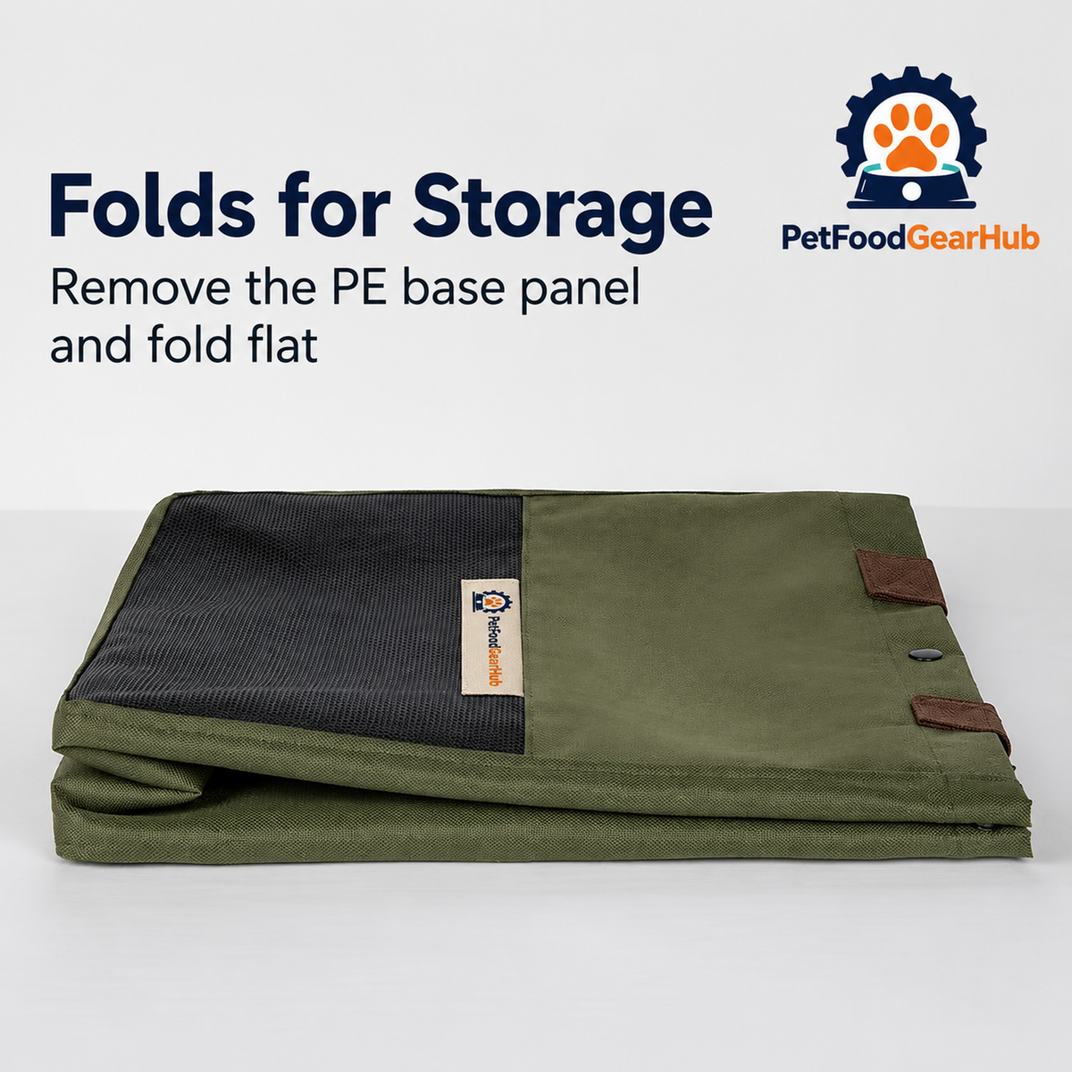 PetFoodGearHub Two-Tone Pet Tote Carrier - Folds for Storage Remove the PE base panel