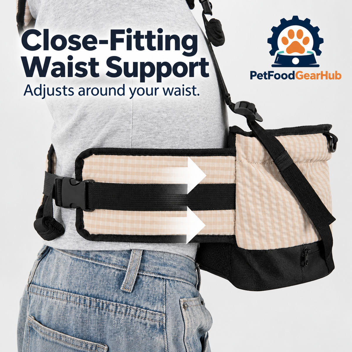 PetFoodGearHub Pet Hip Seat Carrier - Close-Fitting Waist Support