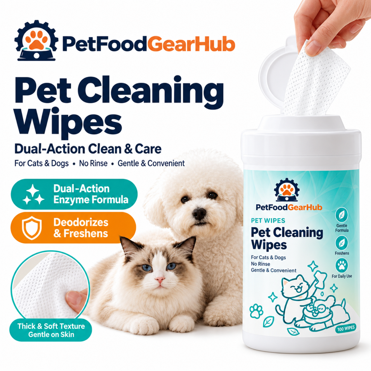 PetFoodGearHub Pet Cleaning Wipes