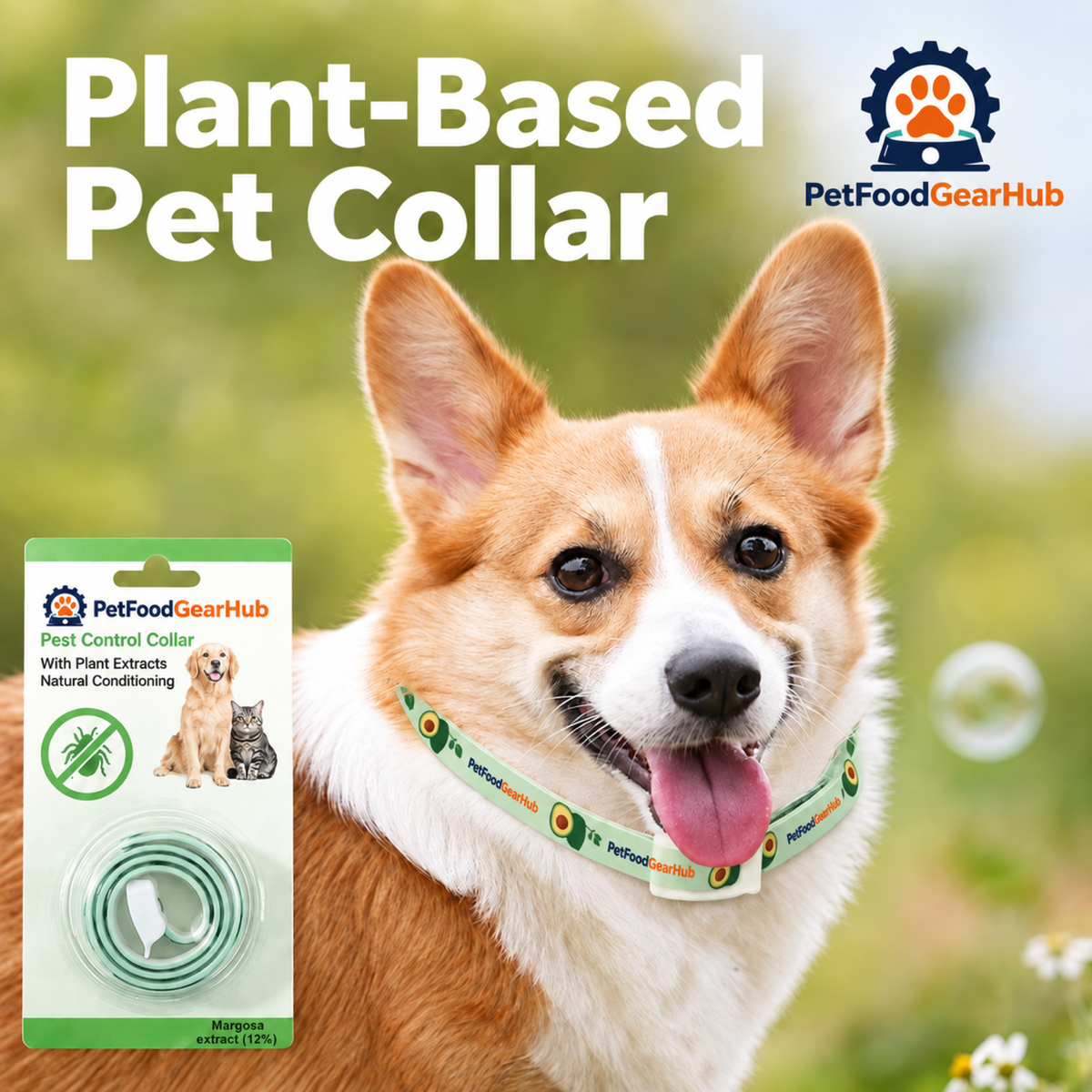 PetFoodGearHub pet collar and original pouch