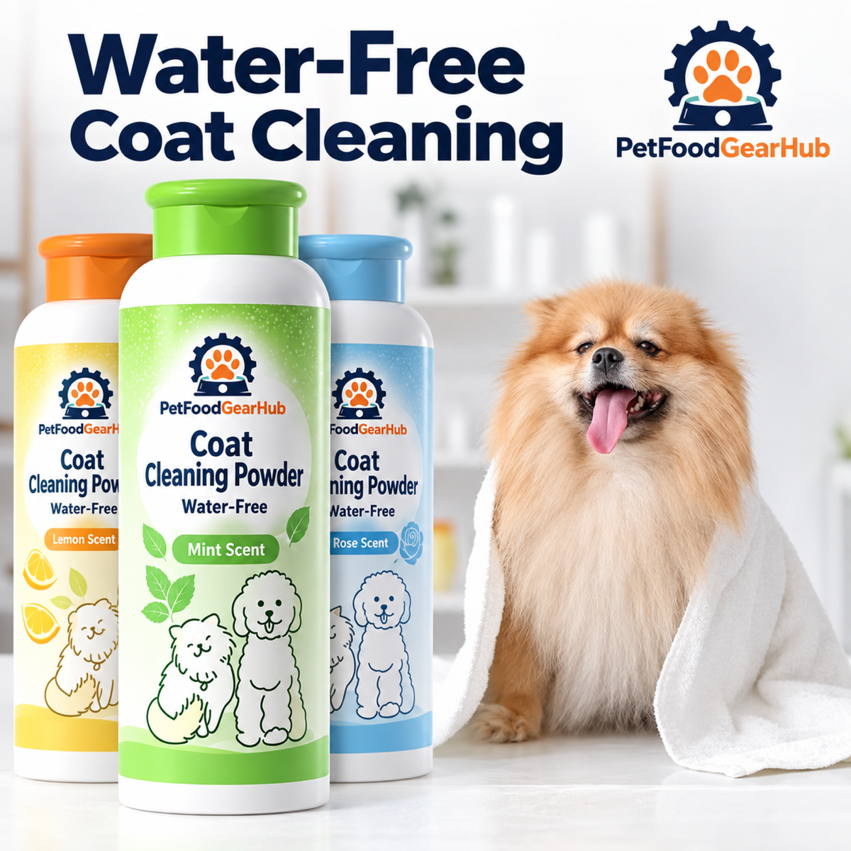 PetFoodGearHub pet dry shampoo product view