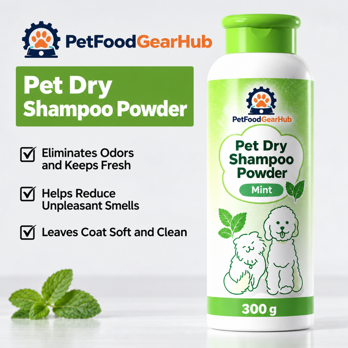 PetFoodGearHub pet dry shampoo product view