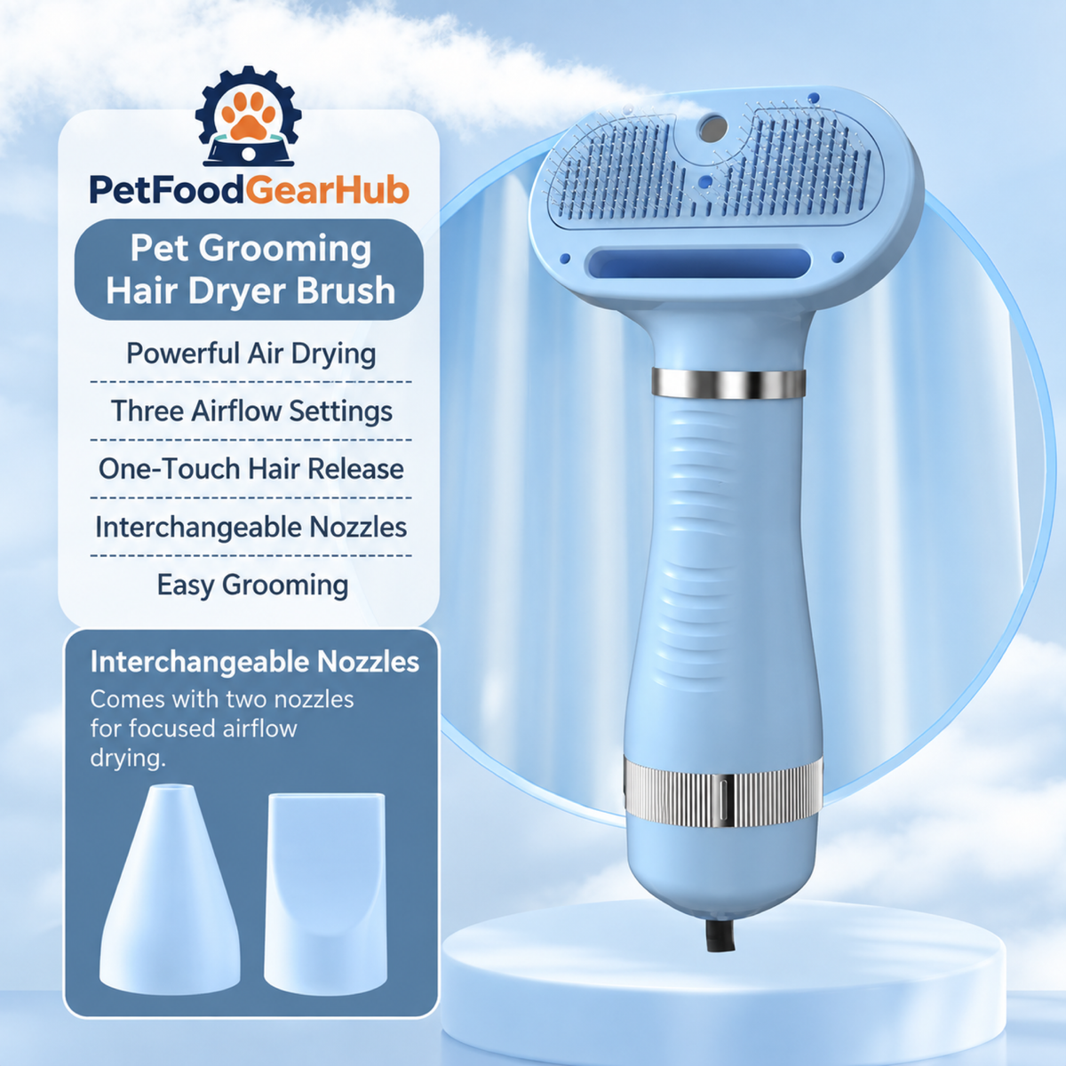 PetFoodGearHub pet dryer brushes product view