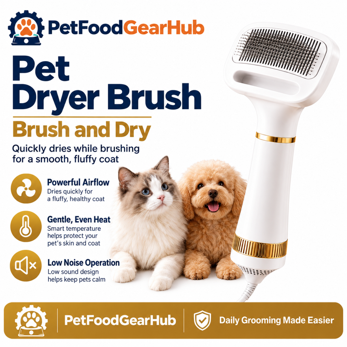 PetFoodGearHub pet dryer brushes product view