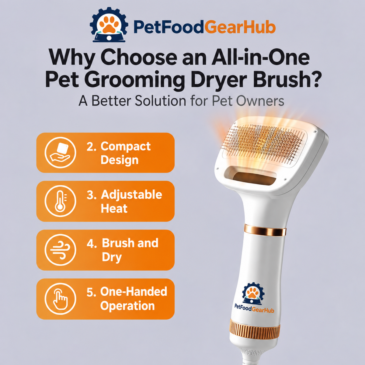 PetFoodGearHub pet dryer brushes product view