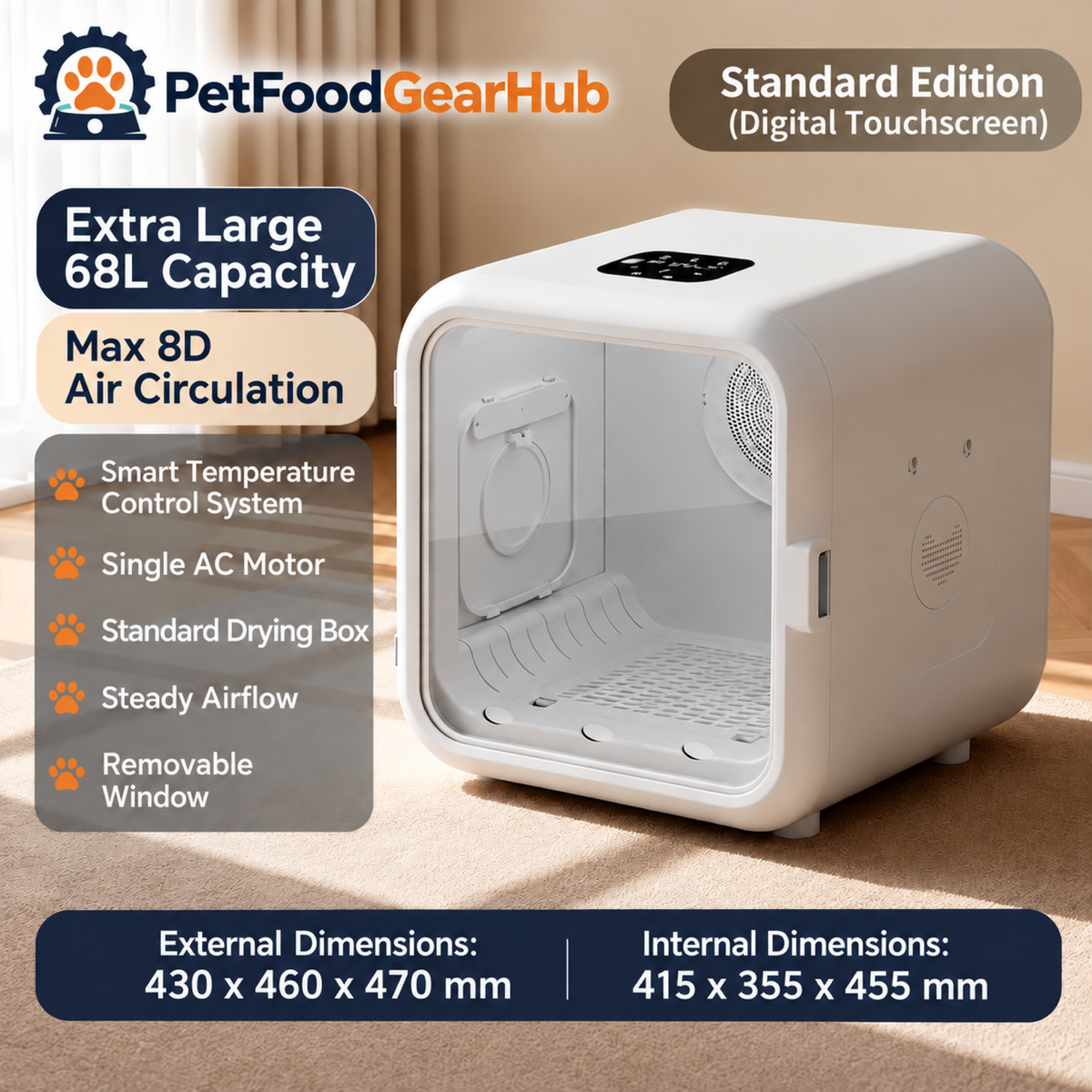 PetFoodGearHub pet drying boxes product view