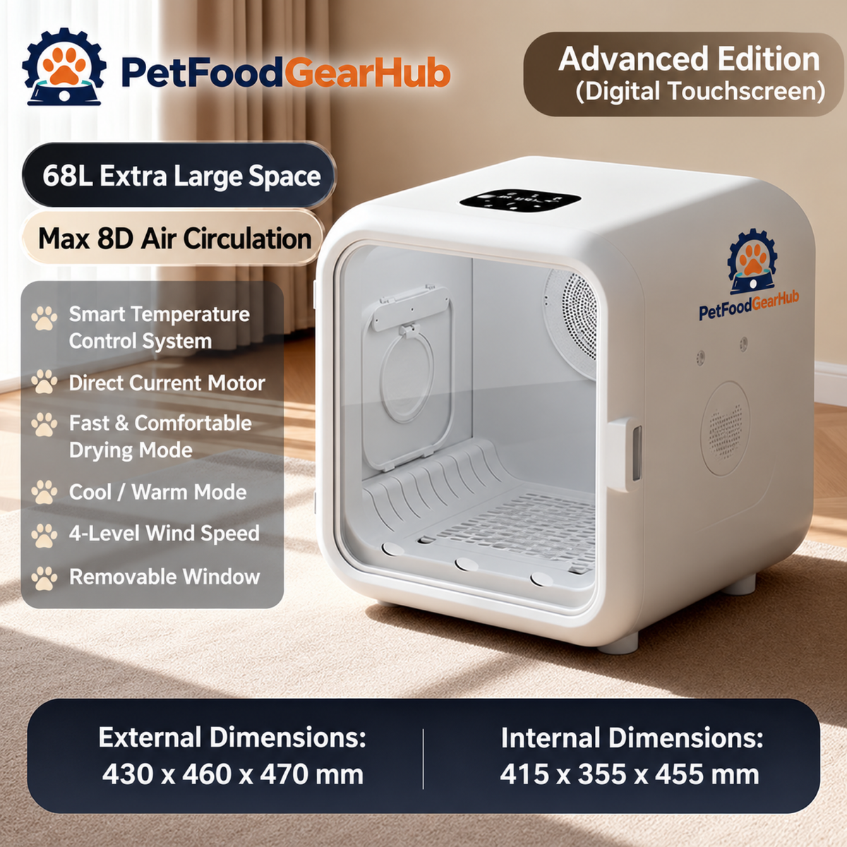 PetFoodGearHub pet drying boxes product view