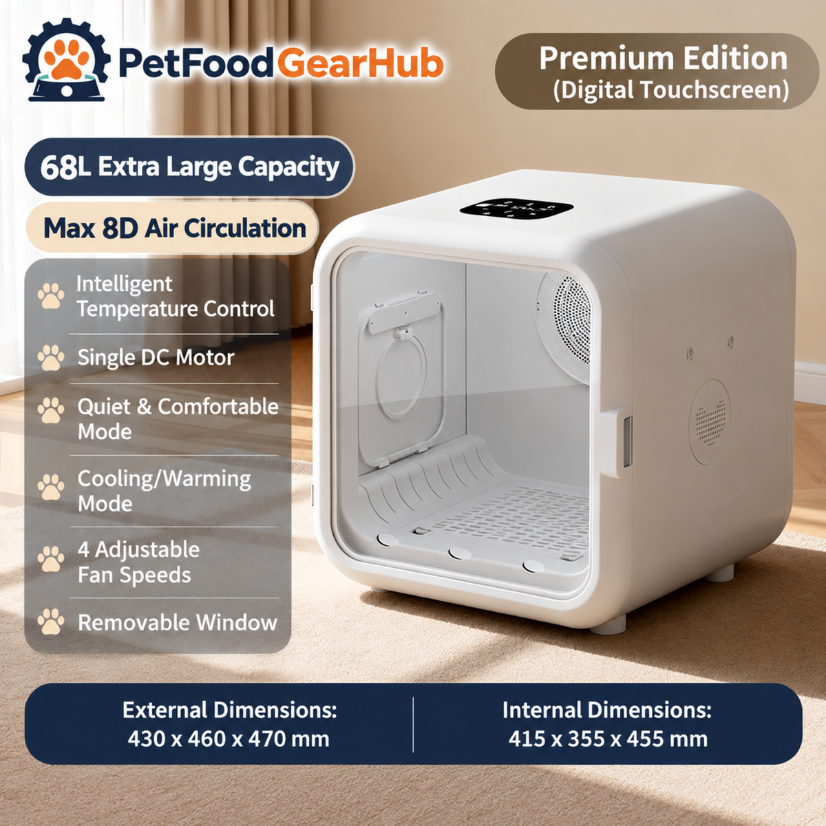 PetFoodGearHub pet drying boxes product view