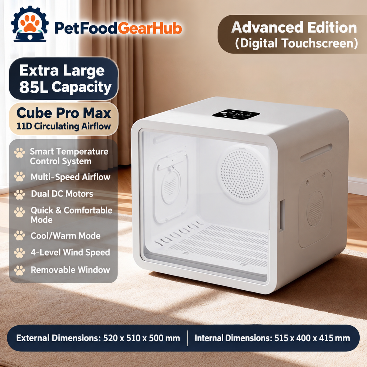 PetFoodGearHub pet drying boxes product view