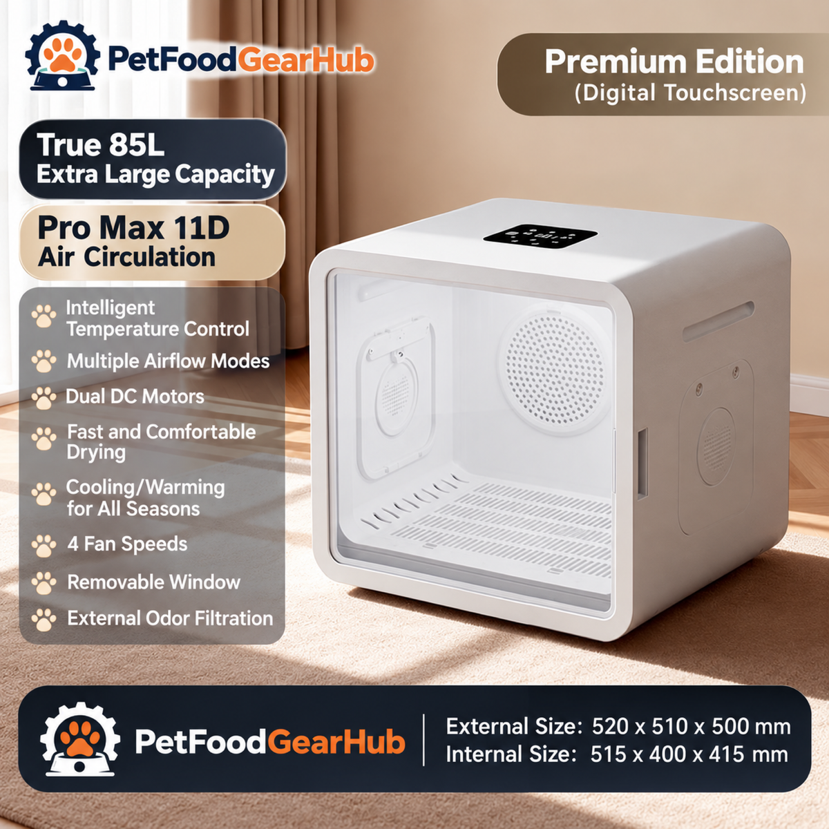PetFoodGearHub pet drying boxes product view