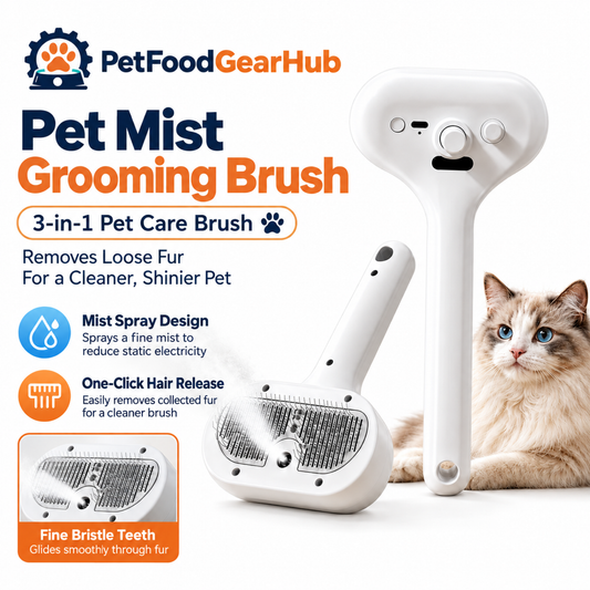 PetFoodGearHub Pet Mist Grooming Brush