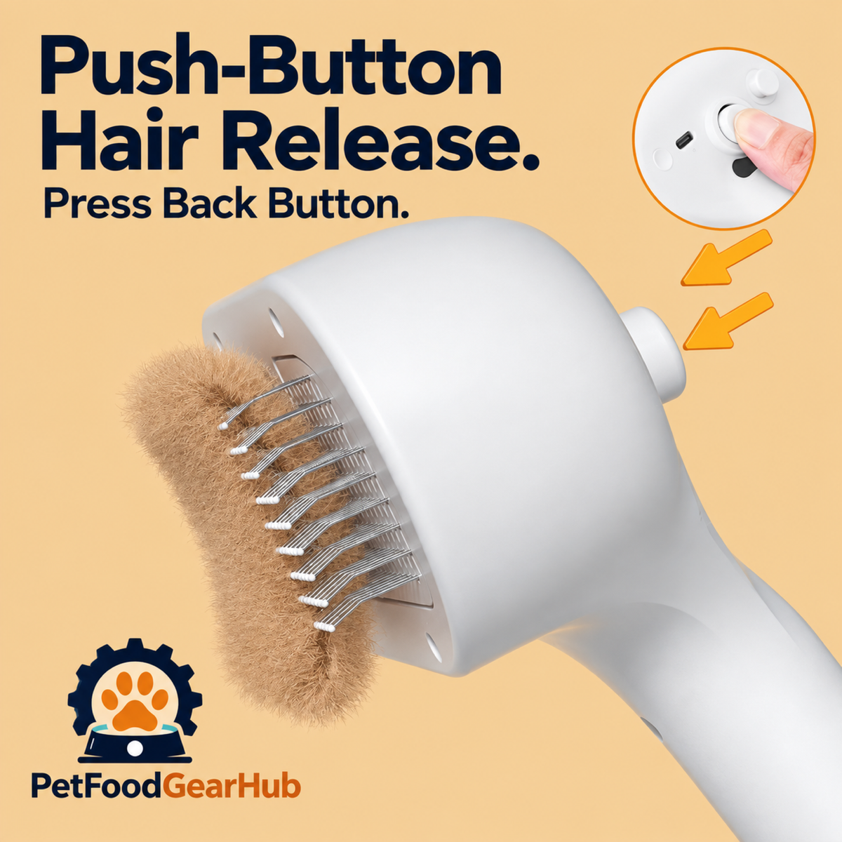 PetFoodGearHub Push-Button Hair Release