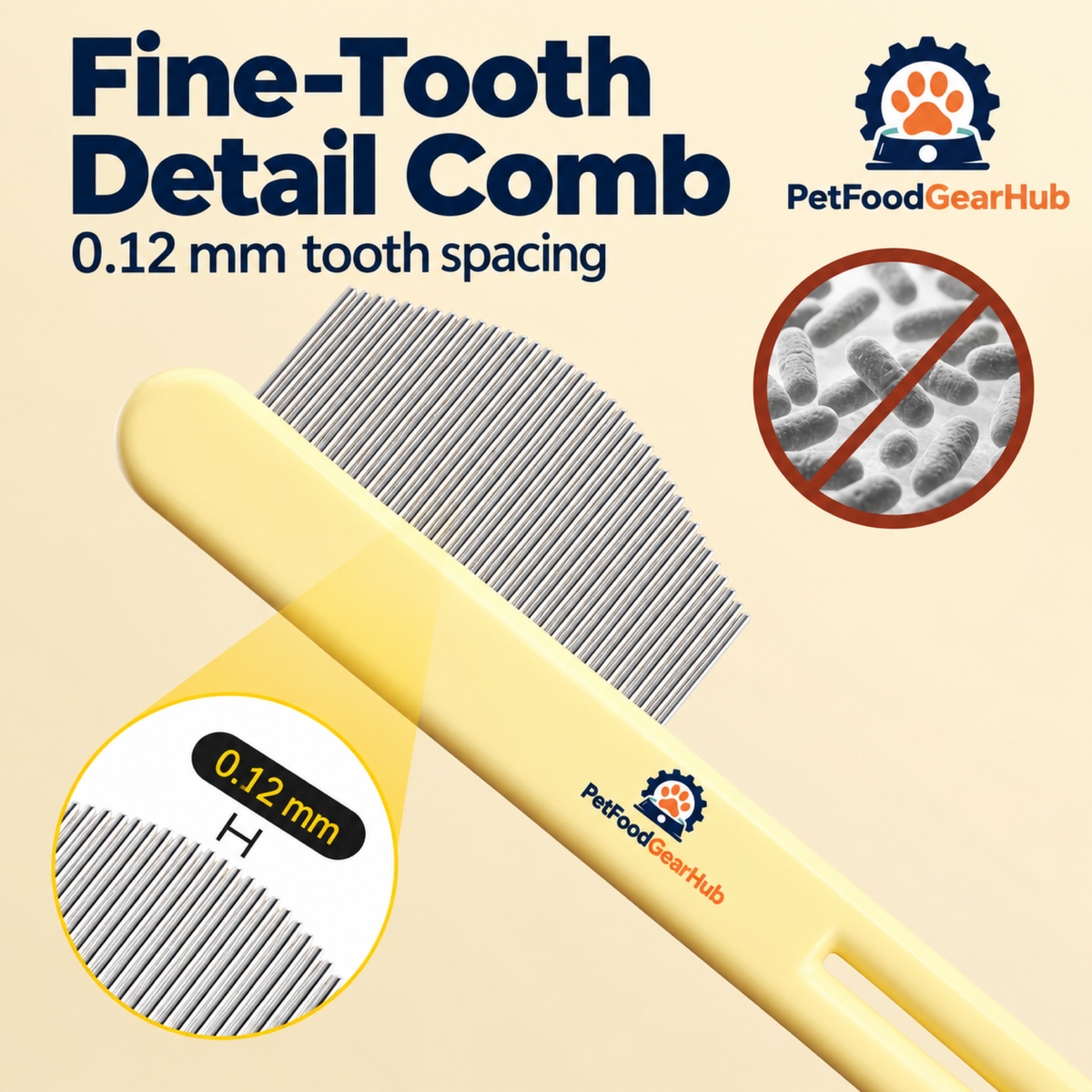 PetFoodGearHub Fine-Tooth Detail Comb