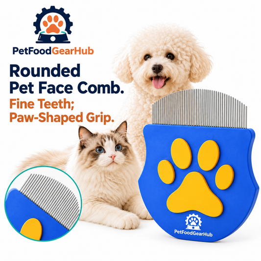 PetFoodGearHub Rounded Pet Face Comb