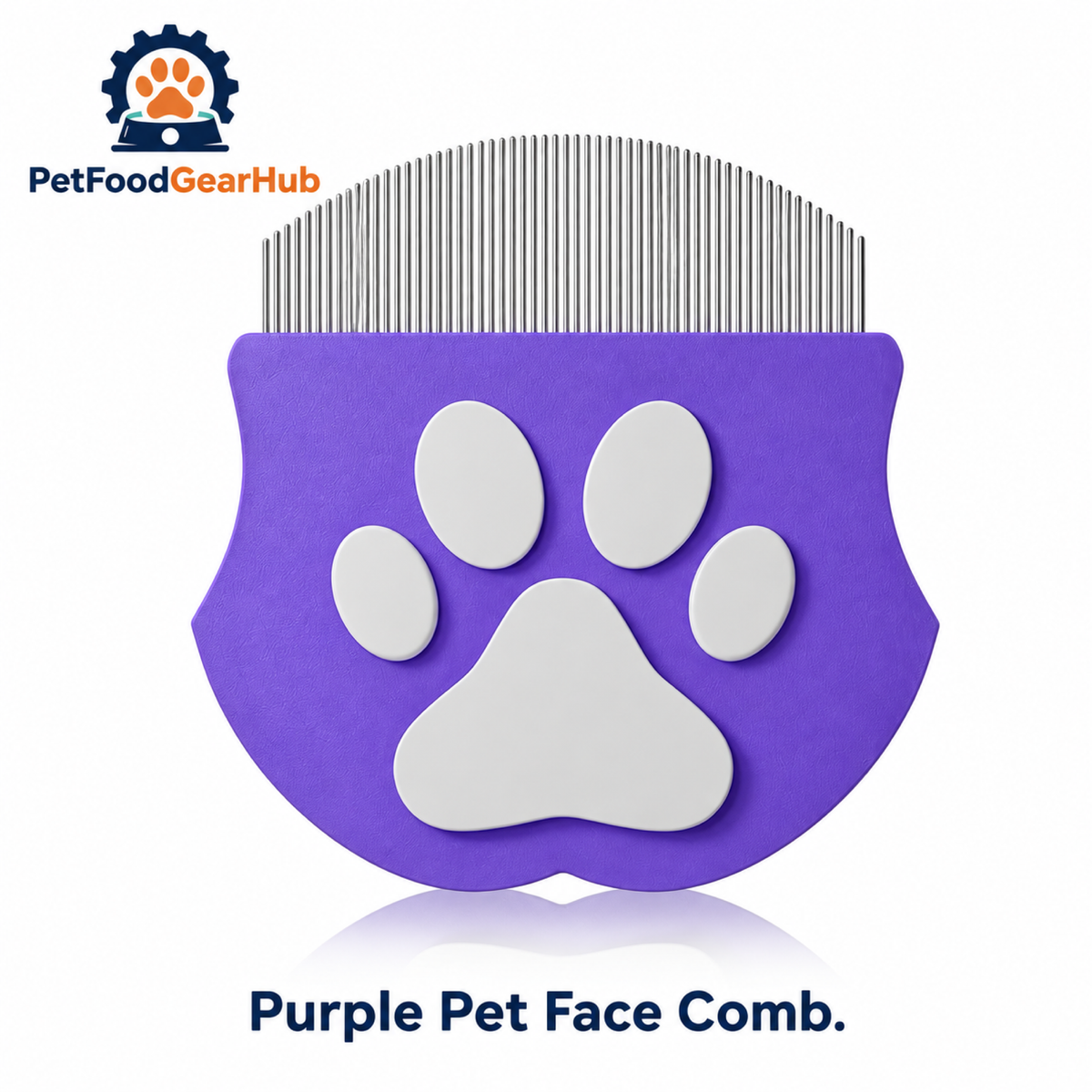 PetFoodGearHub Purple Pet Face Comb