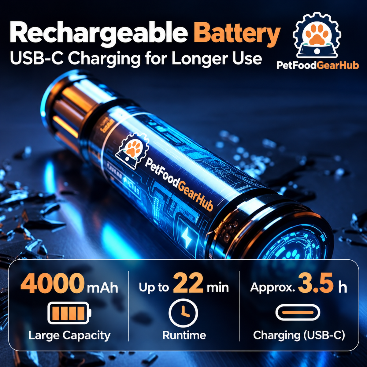 PetFoodGearHub Rechargeable Battery