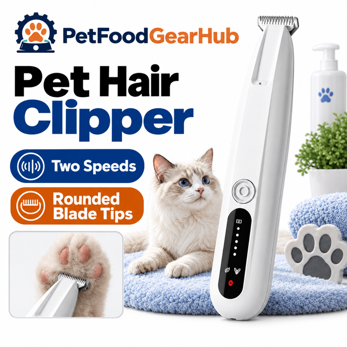 PetFoodGearHub pet hair clippers product view