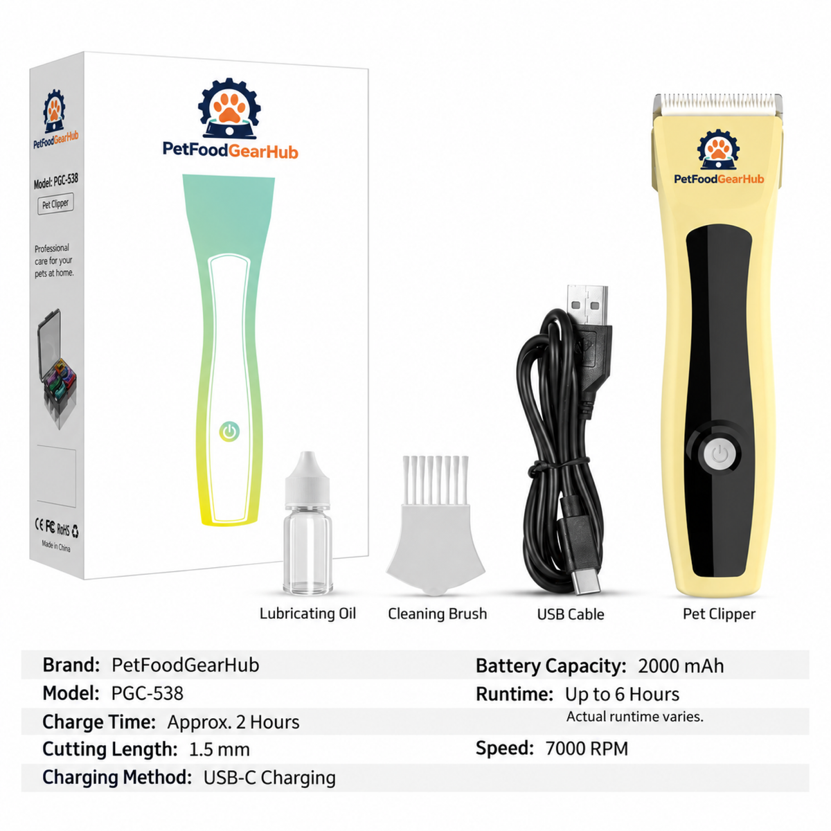 PetFoodGearHub pet hair clippers product view
