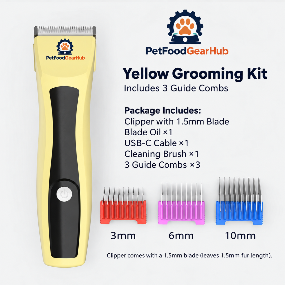 PetFoodGearHub pet hair clippers product view