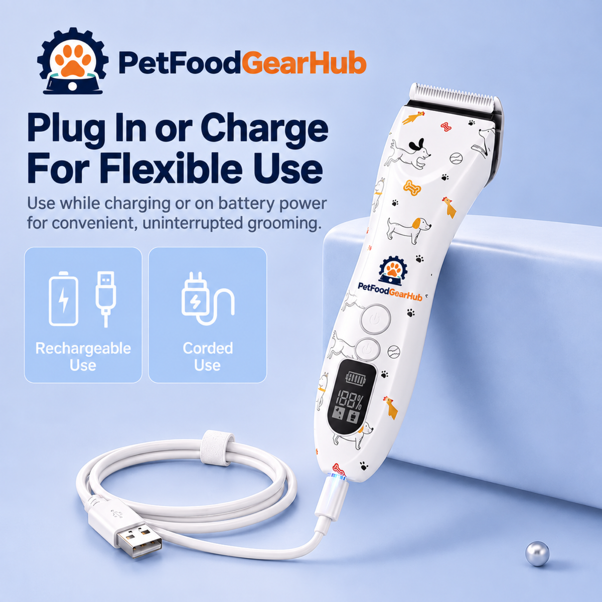 PetFoodGearHub pet hair clippers product view