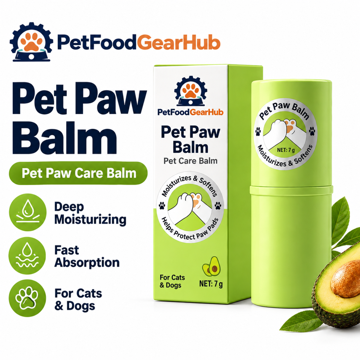 PetFoodGearHub Pet Paw Balm