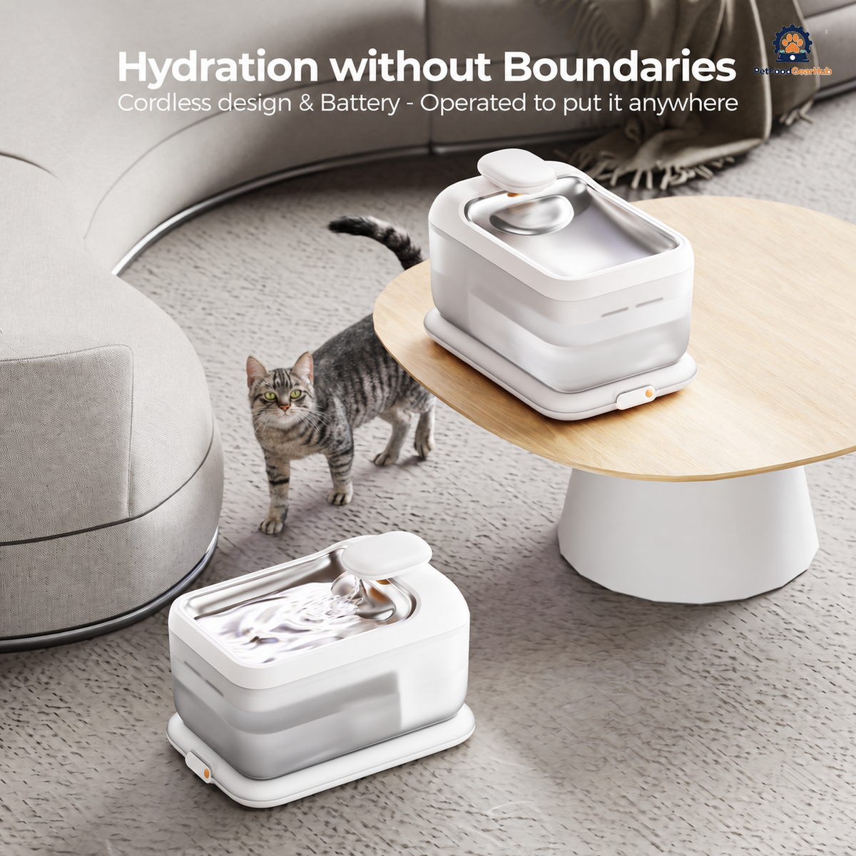PetFoodGearHub S7 Air Cordless Pet Water Fountain - product image 3