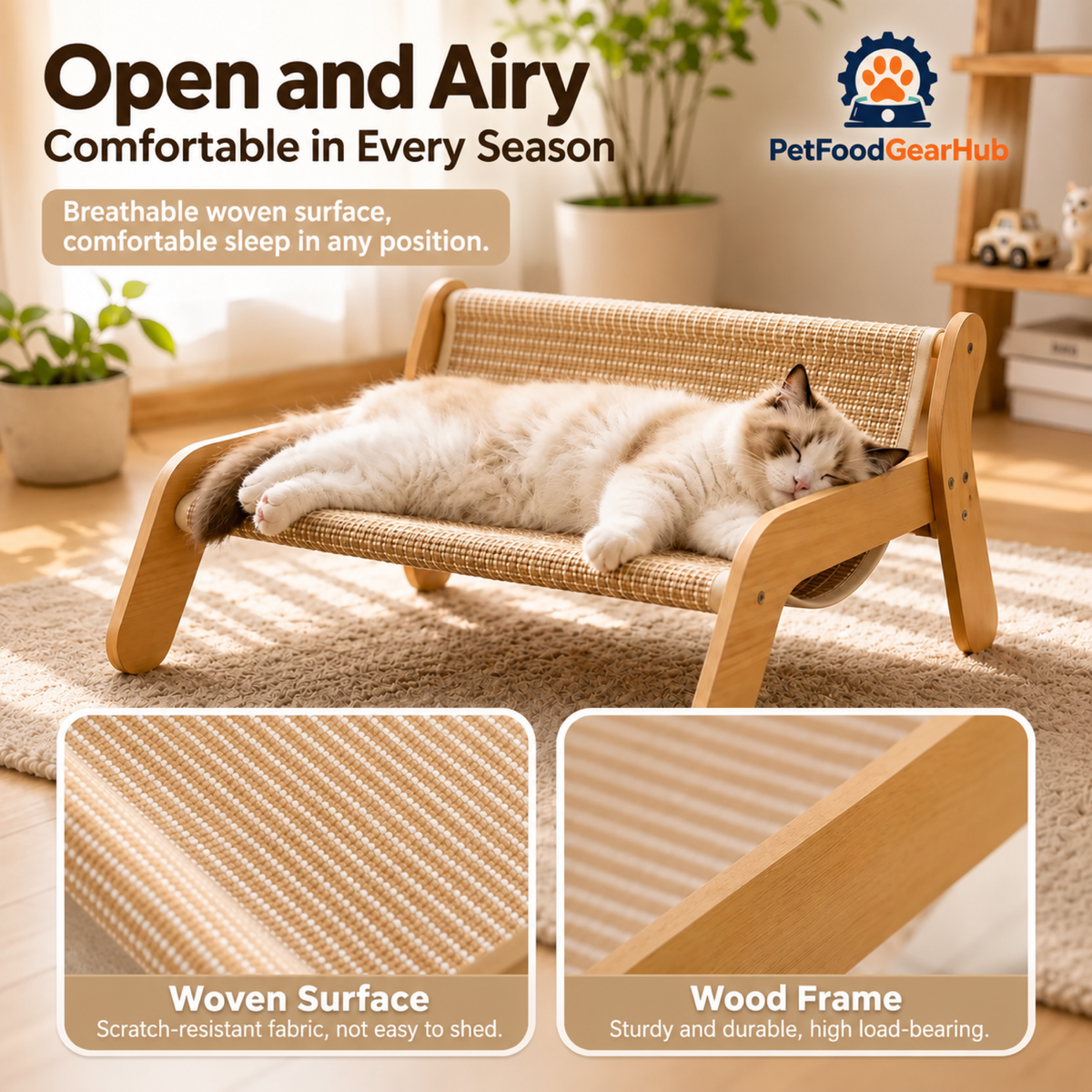 PetFoodGearHub Sisal Cat Scratcher Lounge Chair - 54 cm - product details