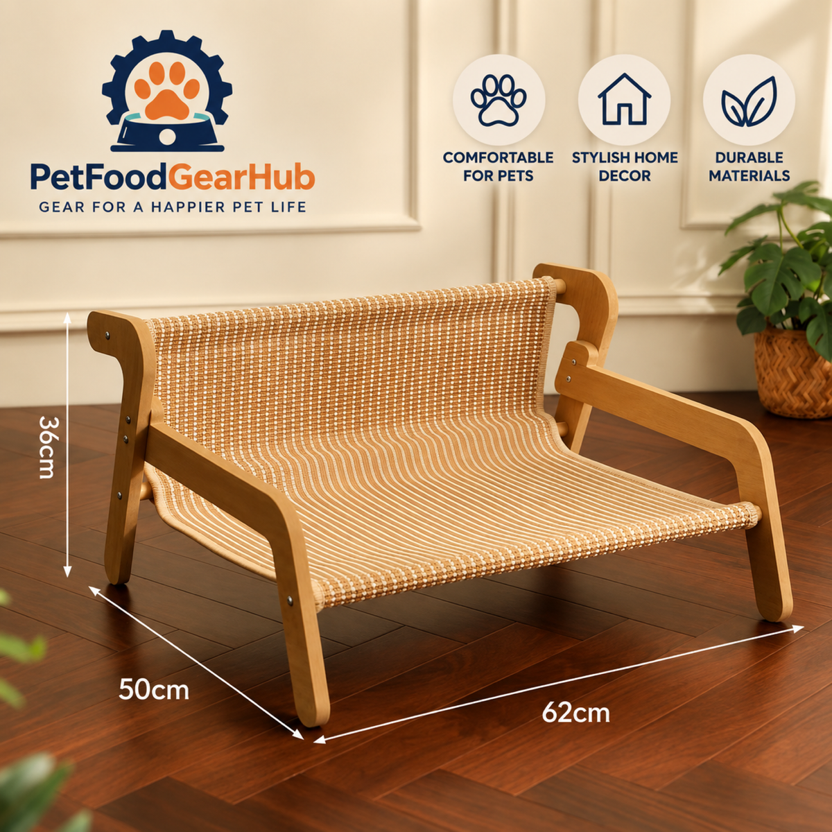 PetFoodGearHub Sisal Cat Scratcher Lounge Chair - 62 cm - product details