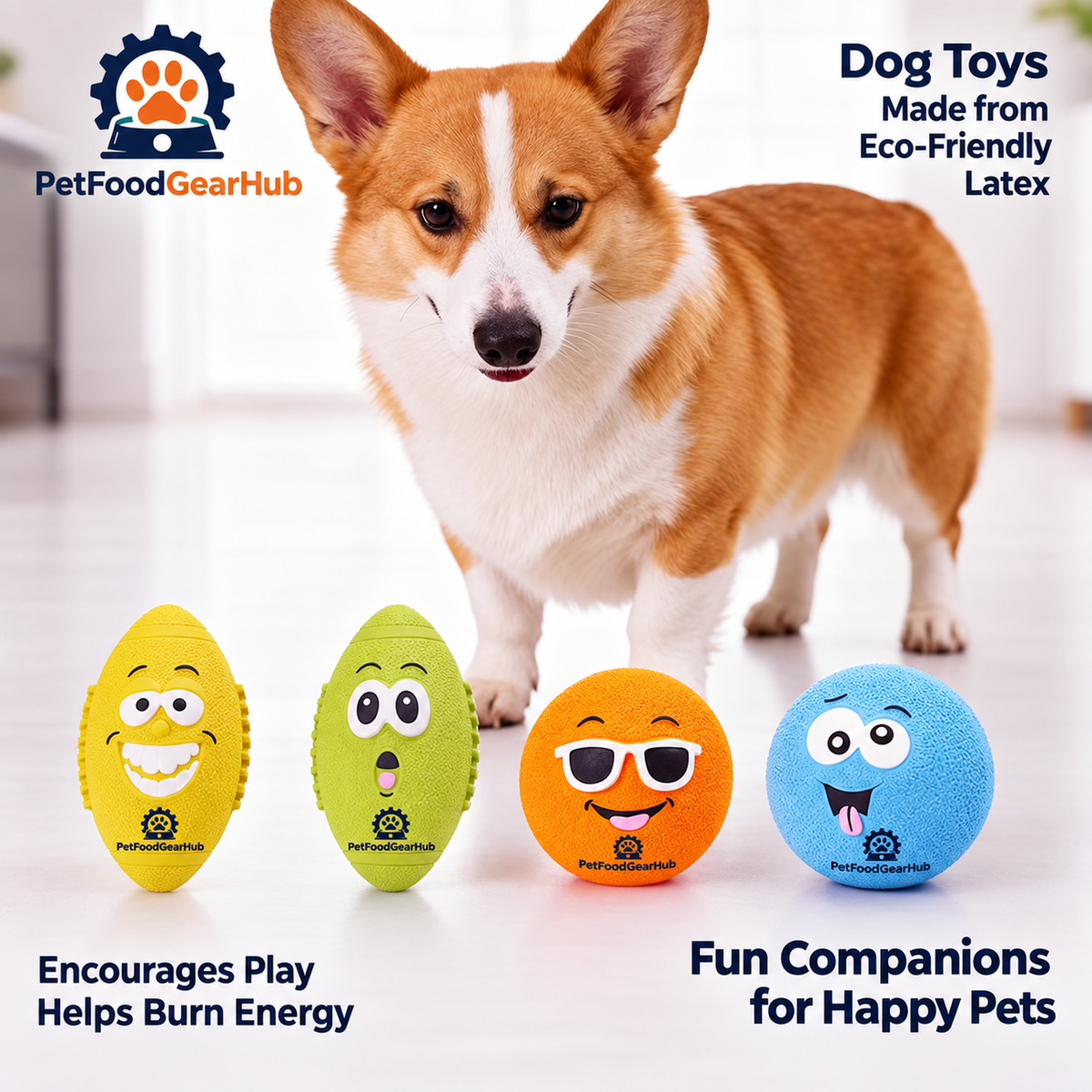 PetFoodGearHub small sports balls and dog toys