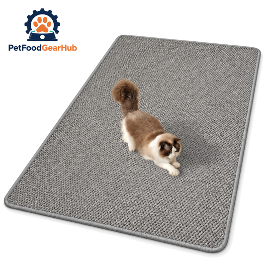 PetFoodGearHub smoke gray sisal-look cat scratching mat