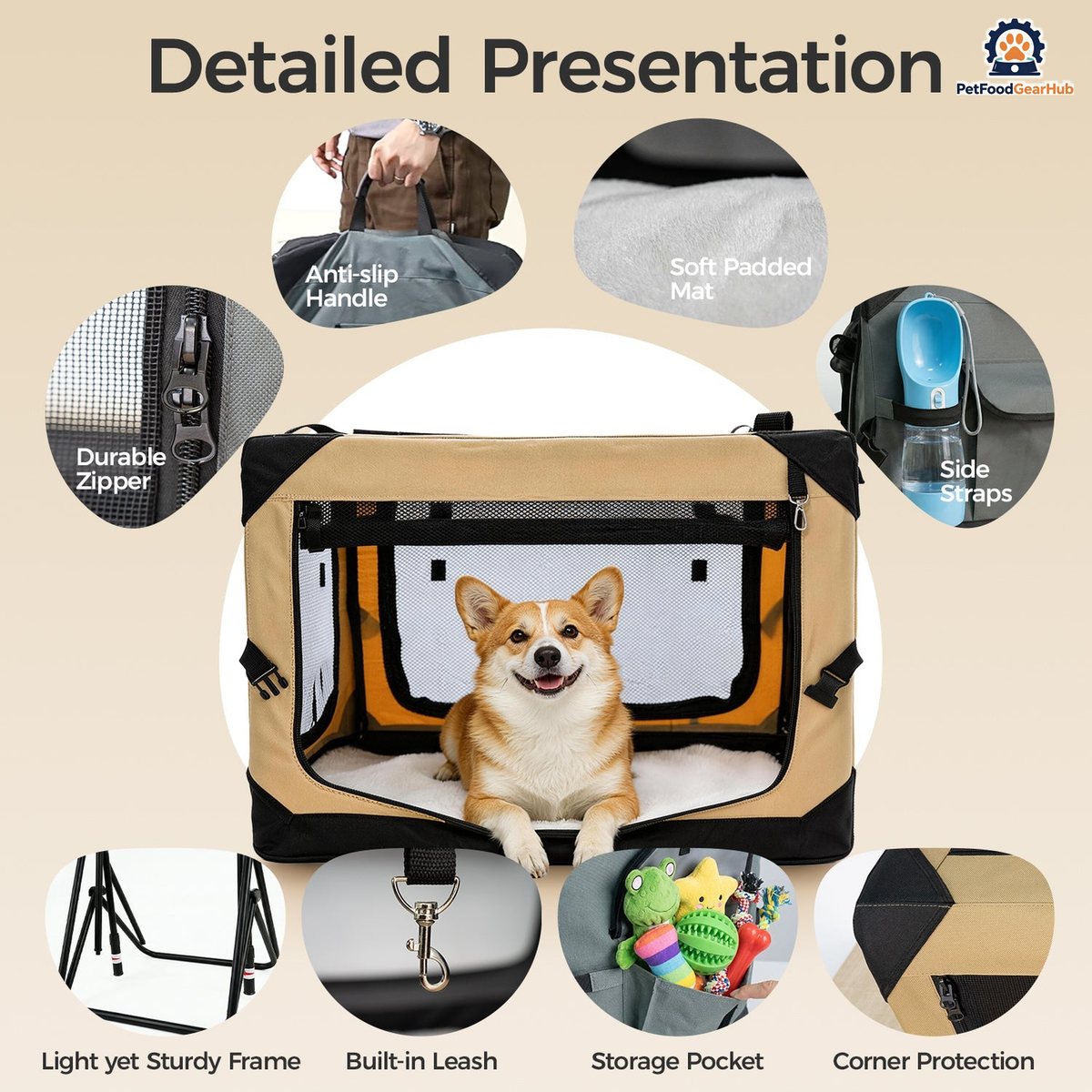PetFoodGearHub Soft Collapsible Dog Crate - product image 3