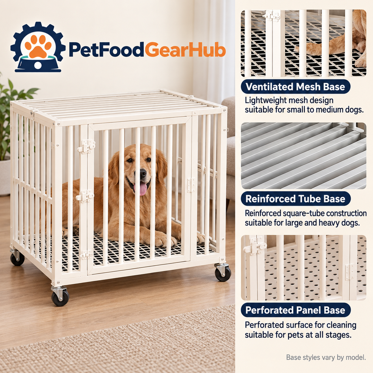 PetFoodGearHub Dog crate base options