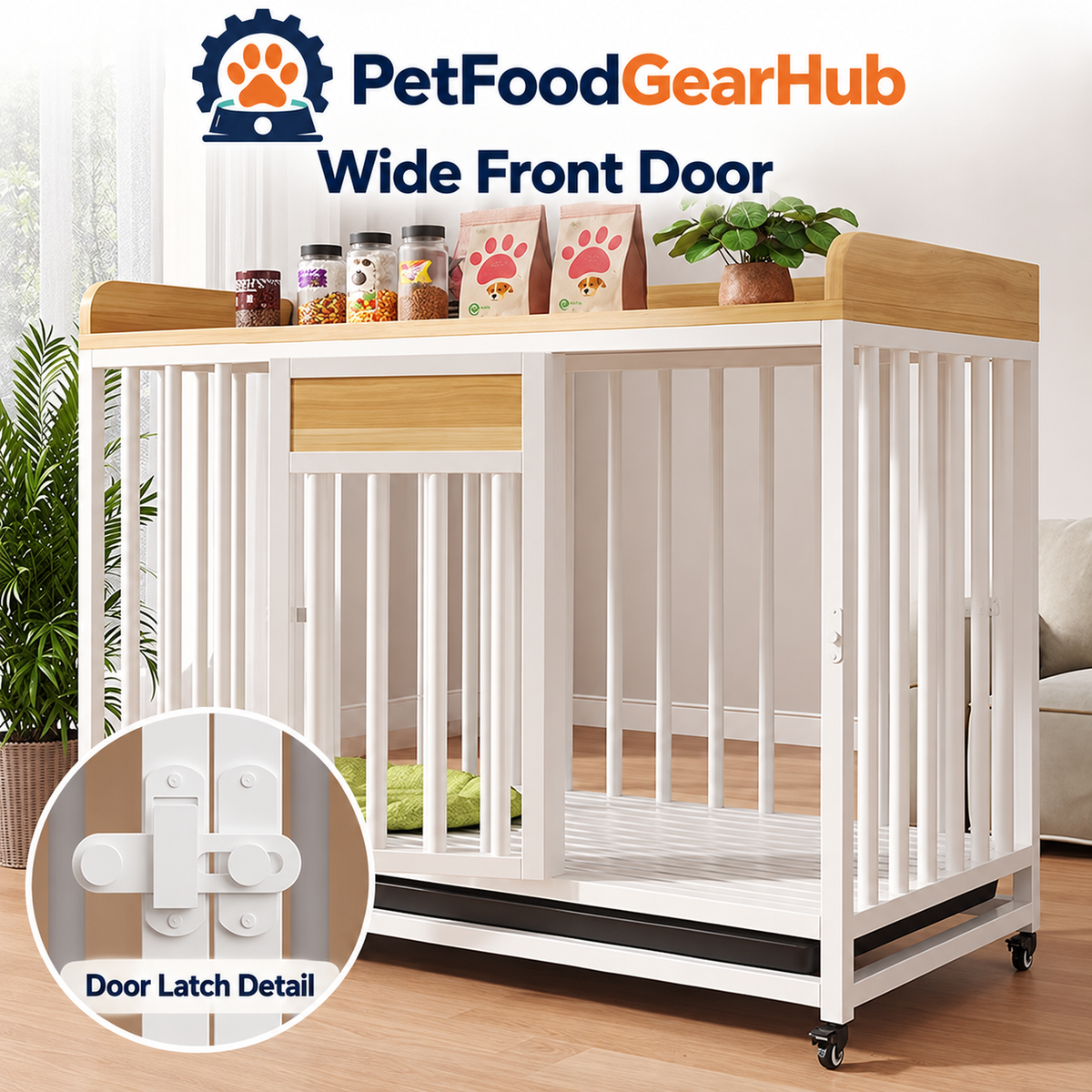 PetFoodGearHub Dog crate latch detail