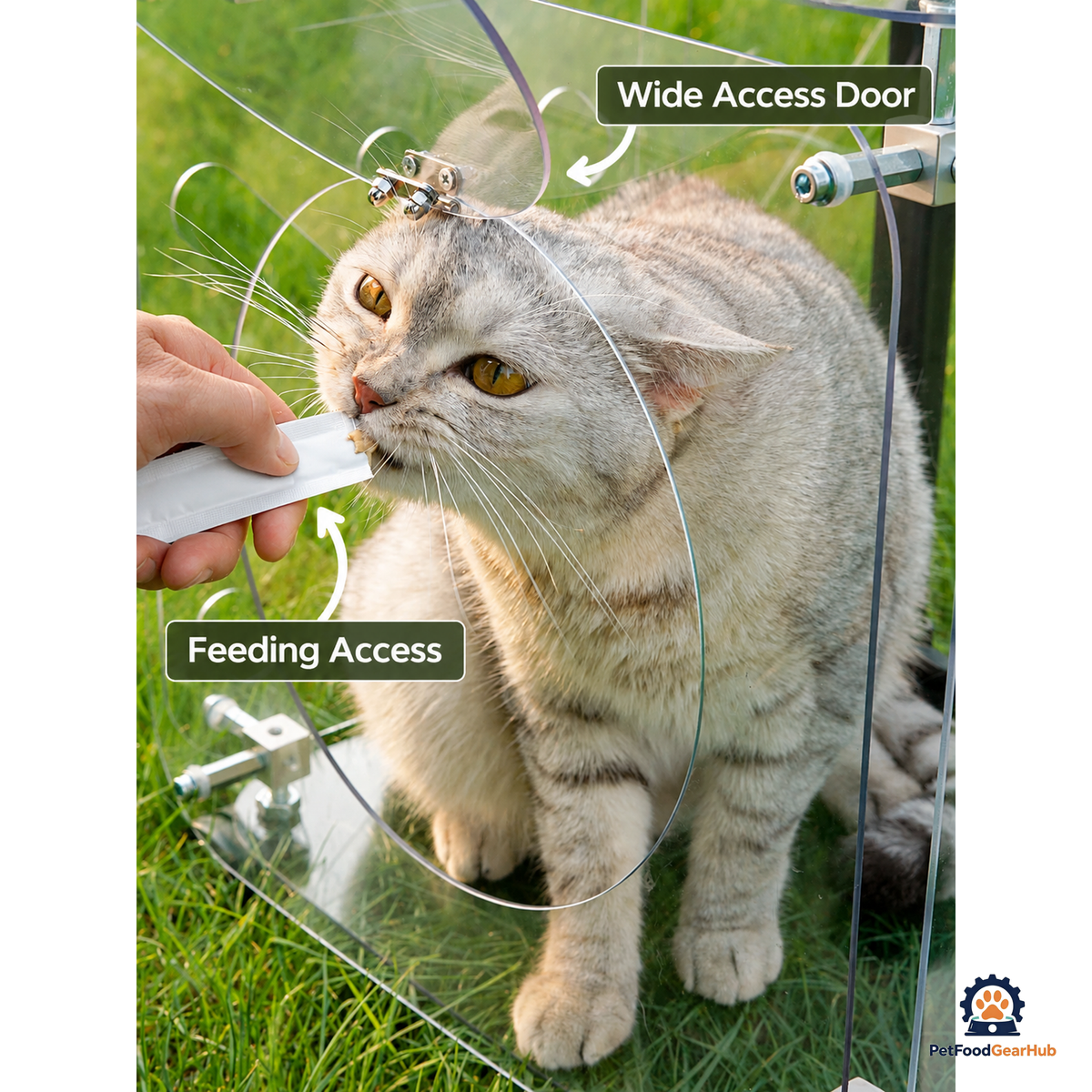 PetFoodGearHub Transparent Pet Rolling Carrier - product view 3