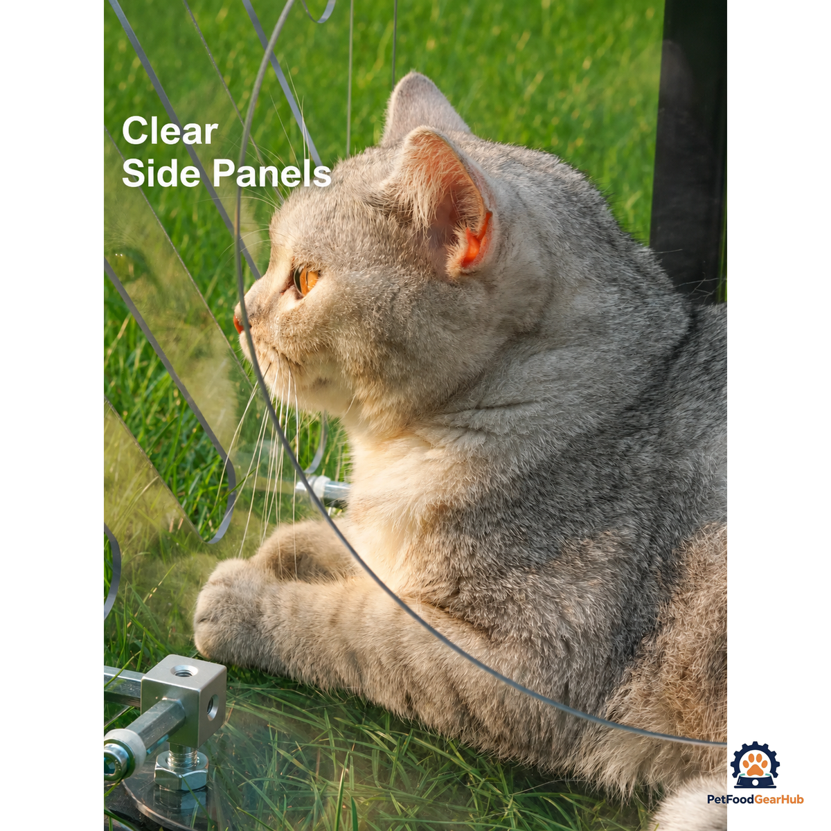 PetFoodGearHub Transparent Pet Rolling Carrier - product view 5