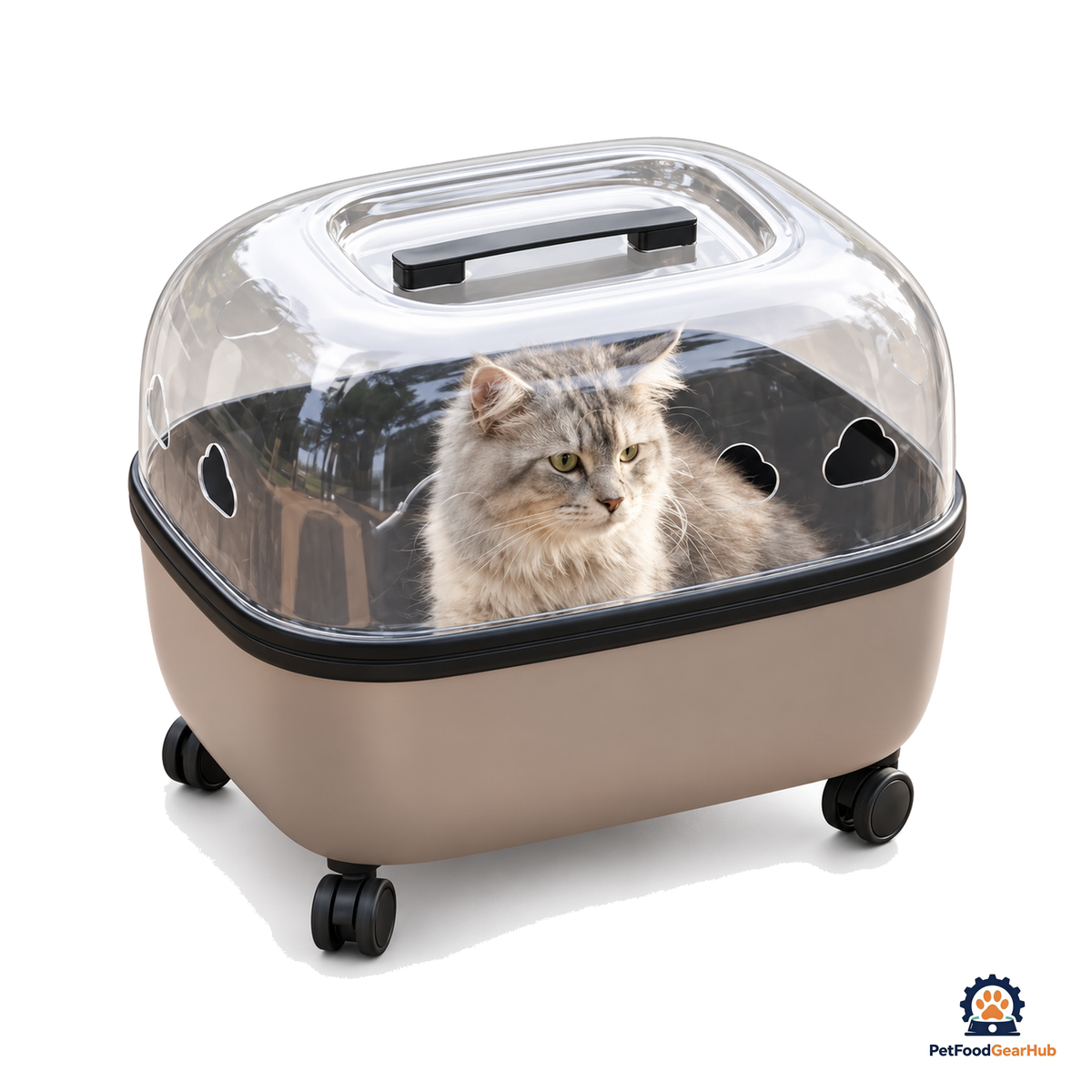 PetFoodGearHub Ventilated Pet Rolling Carrier - product view 11