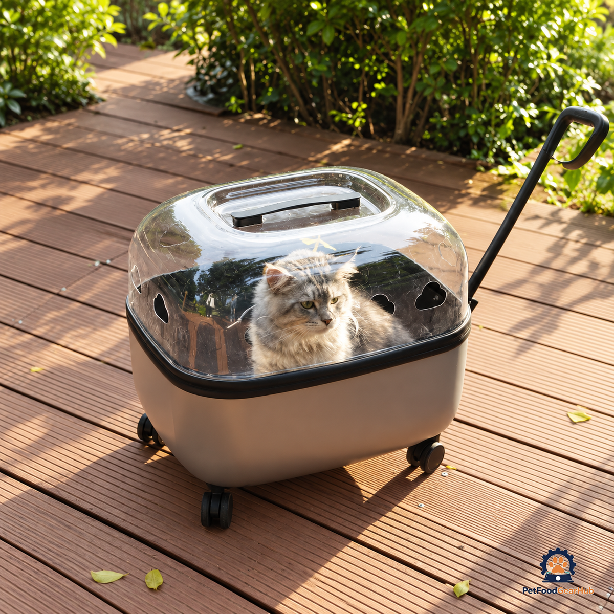 PetFoodGearHub Ventilated Pet Rolling Carrier - product view 6