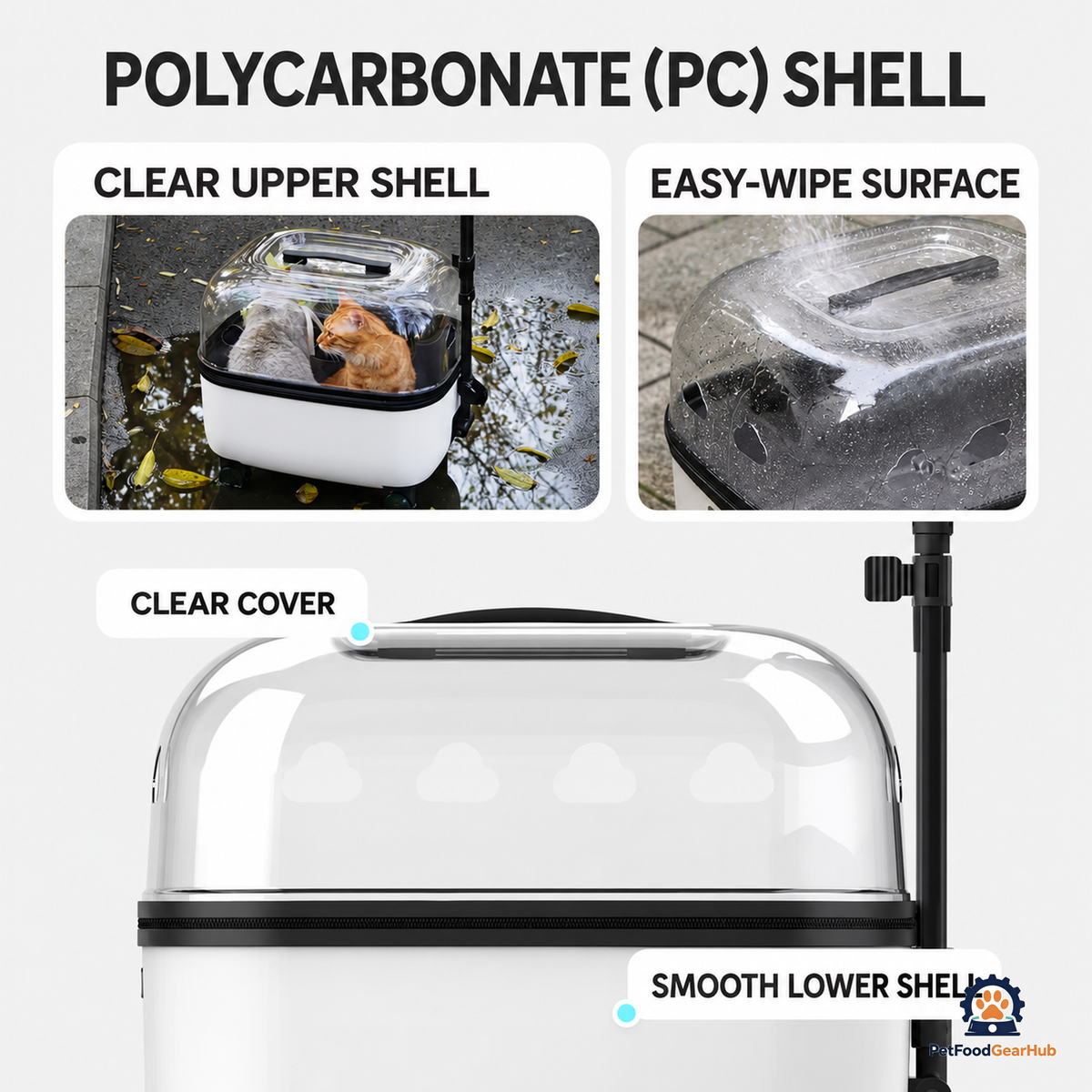 PetFoodGearHub Ventilated Pet Rolling Carrier - product view 8