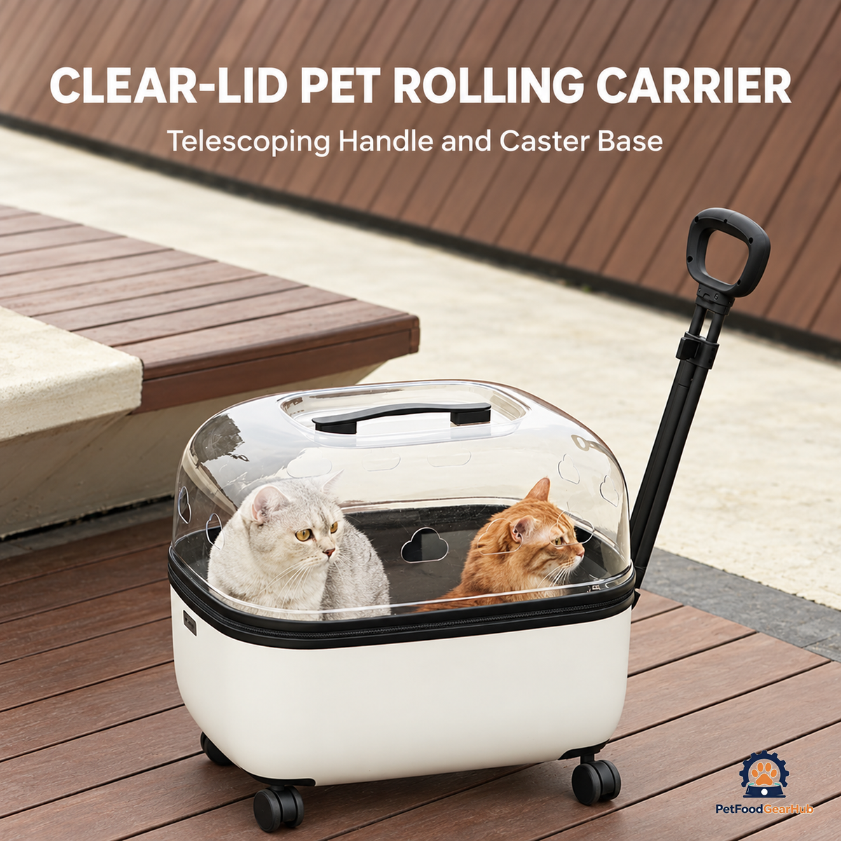 PetFoodGearHub Ventilated Pet Rolling Carrier - product view 12