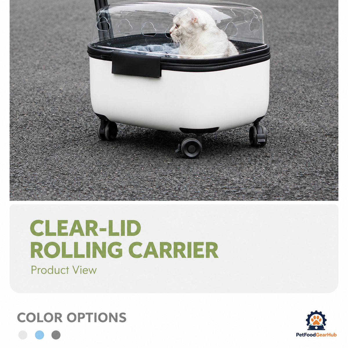 PetFoodGearHub Ventilated Pet Rolling Carrier - product view 17