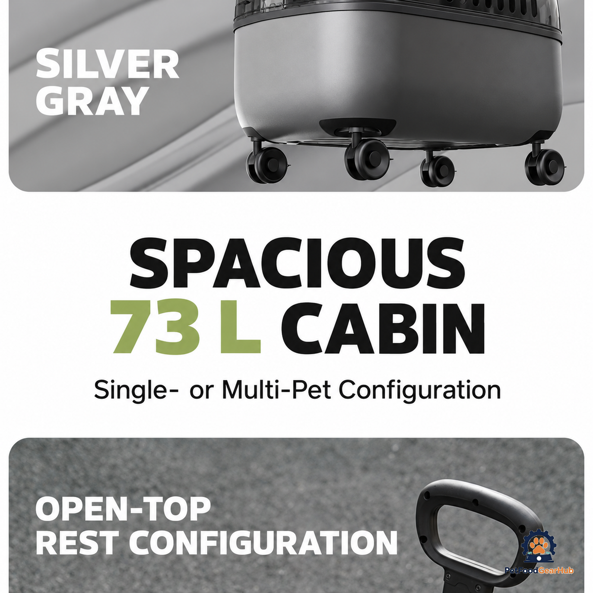 PetFoodGearHub Ventilated Pet Rolling Carrier - product view 19