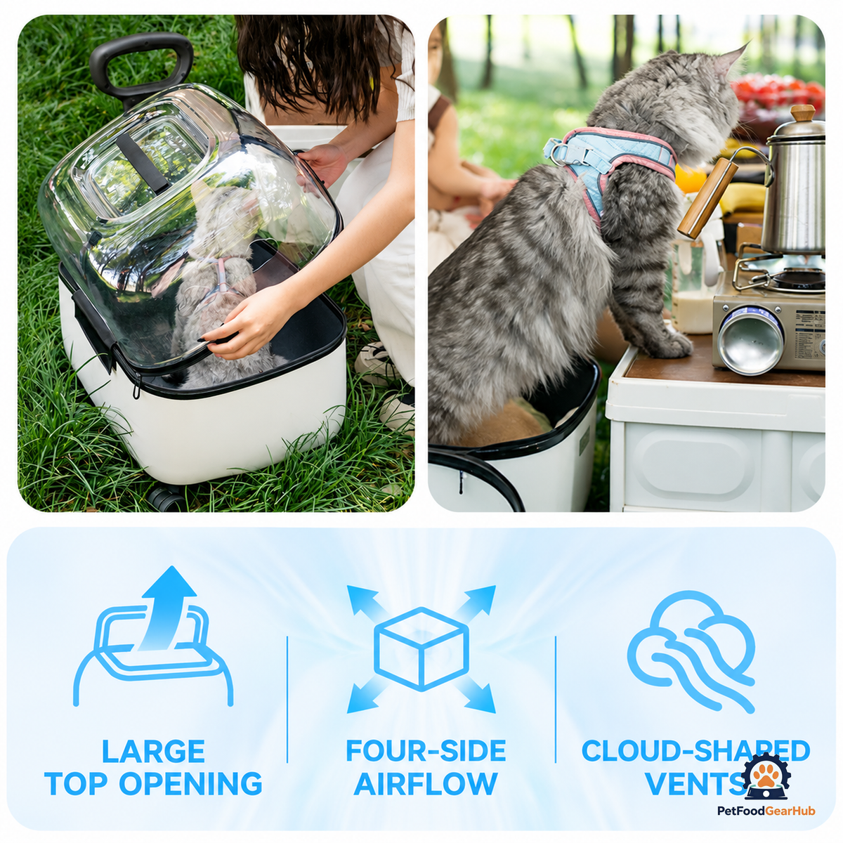 PetFoodGearHub Ventilated Pet Rolling Carrier - product view 26