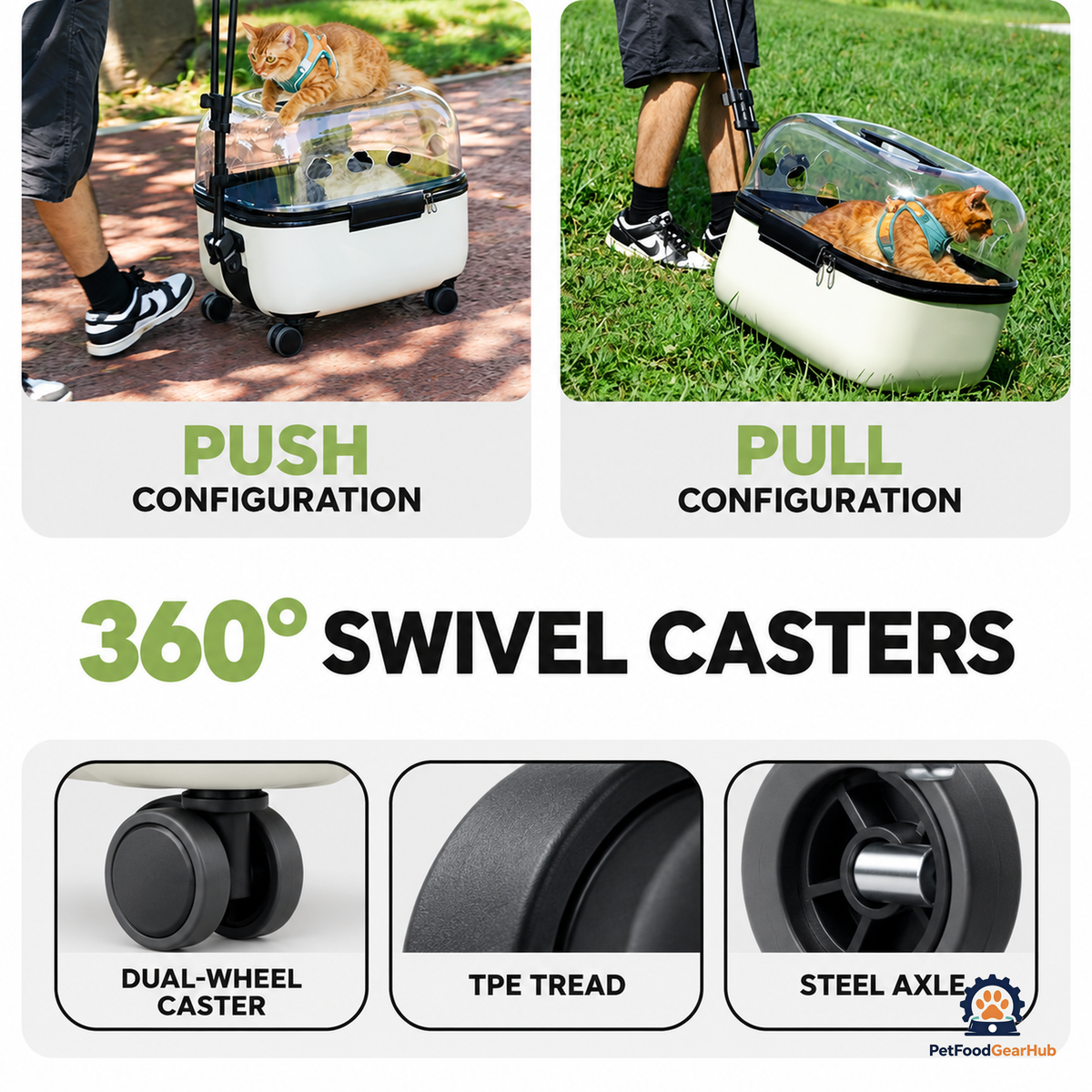 PetFoodGearHub Ventilated Pet Rolling Carrier - product view 31