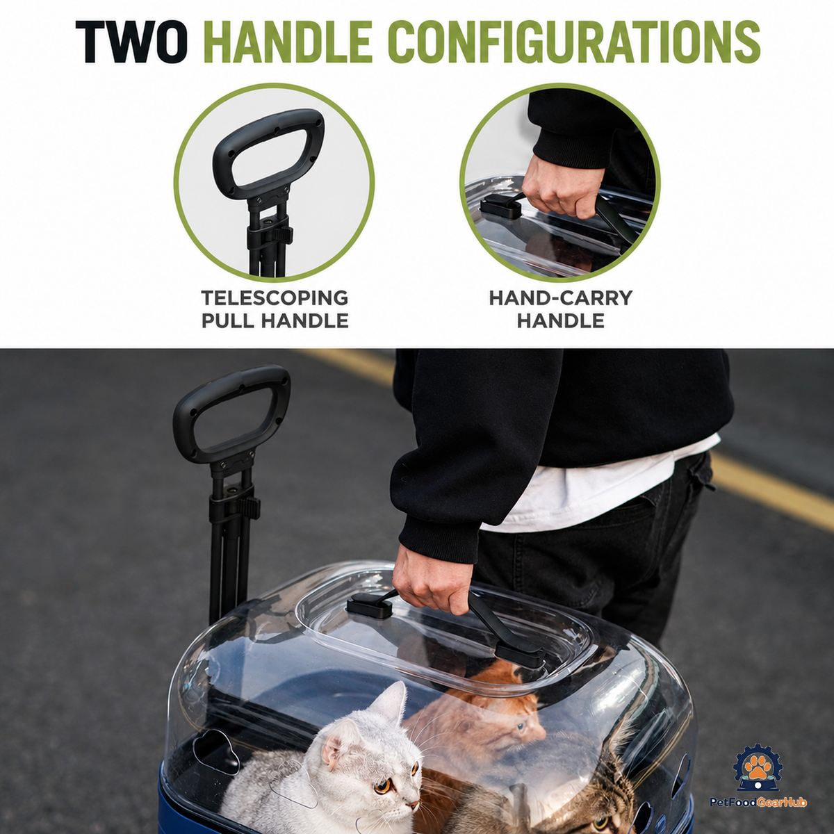 PetFoodGearHub Ventilated Pet Rolling Carrier - product view 36