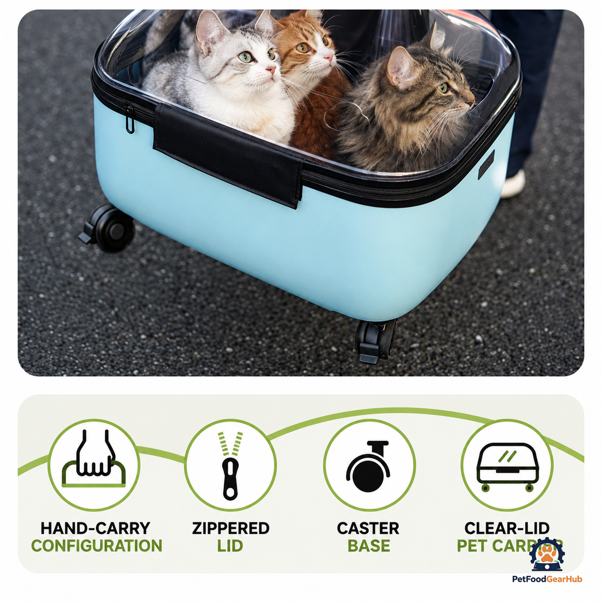 PetFoodGearHub Ventilated Pet Rolling Carrier - product view 37