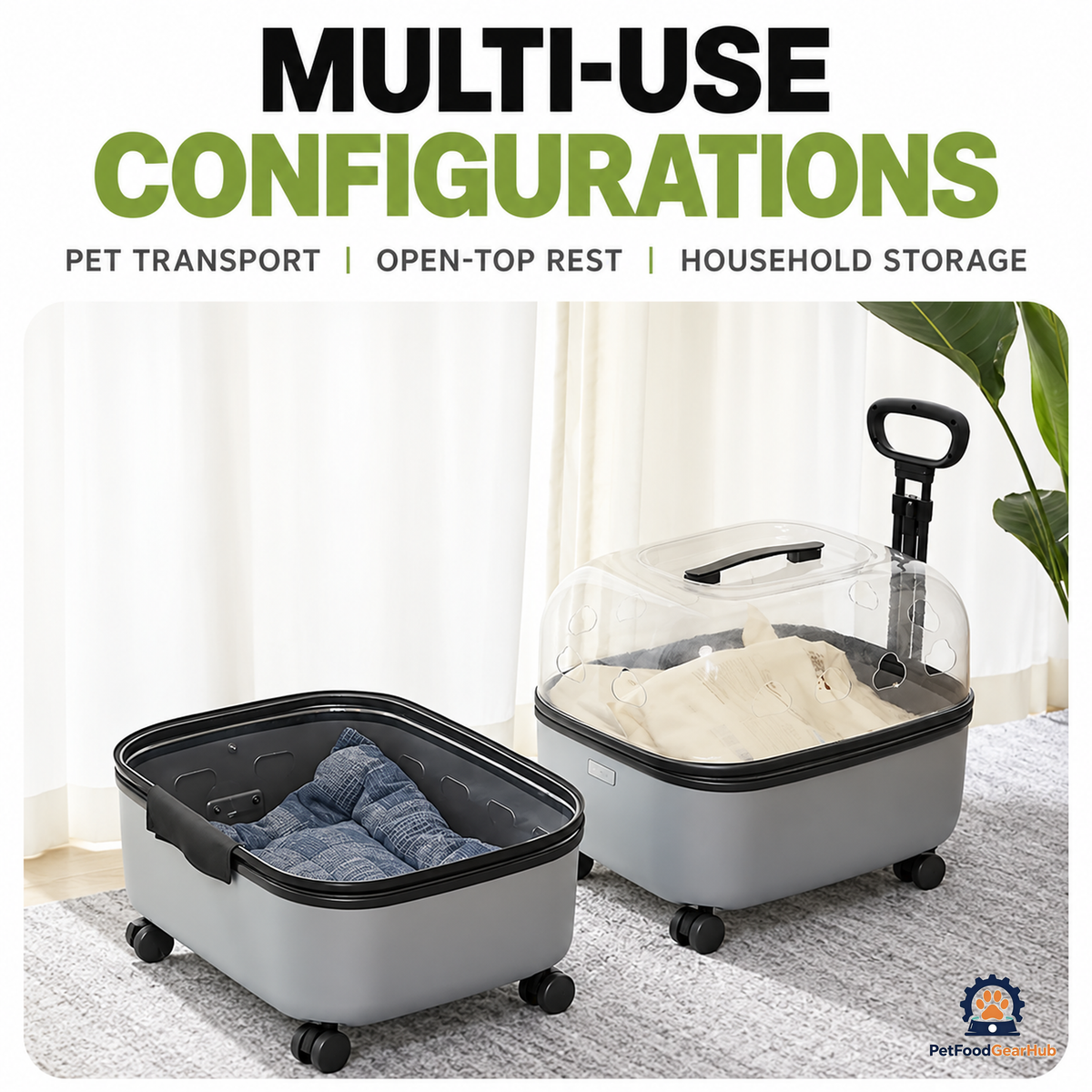 PetFoodGearHub Ventilated Pet Rolling Carrier - product view 39